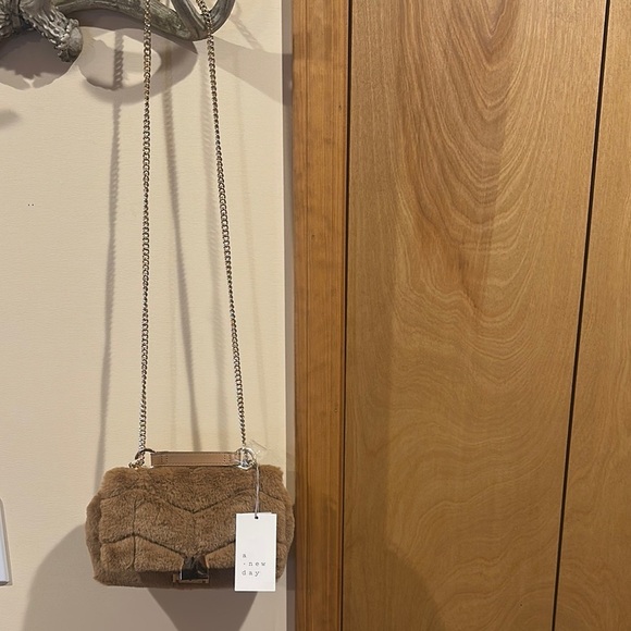 a new day Handbags - A New Day Brown Cork-Like Crossbody Bag